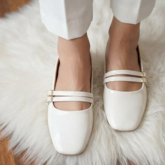 Patent Double Buckle Strap Mary Jane Pumps - 5 colors SH Collection