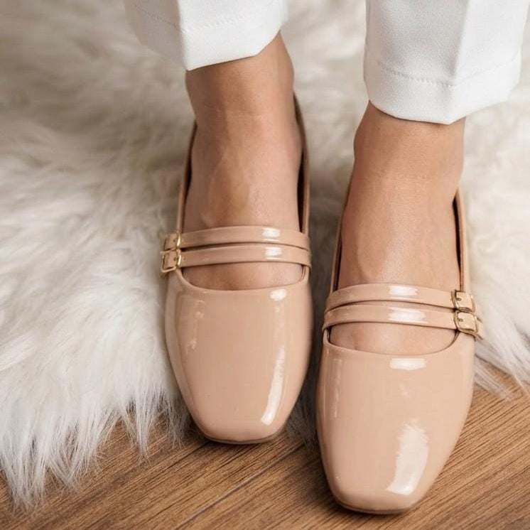 Patent Double Buckle Strap Mary Jane Pumps - 5 colors SH Collection
