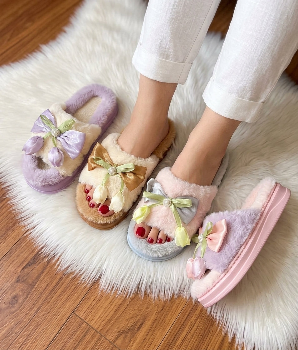 0005 fur slipper SH Collection