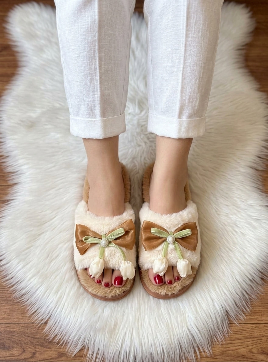 0005 fur slipper SH Collection