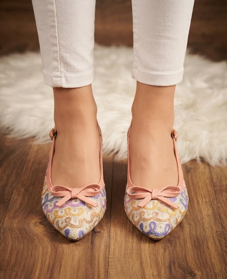 Elegant Bow Slingback Heels SH Collection