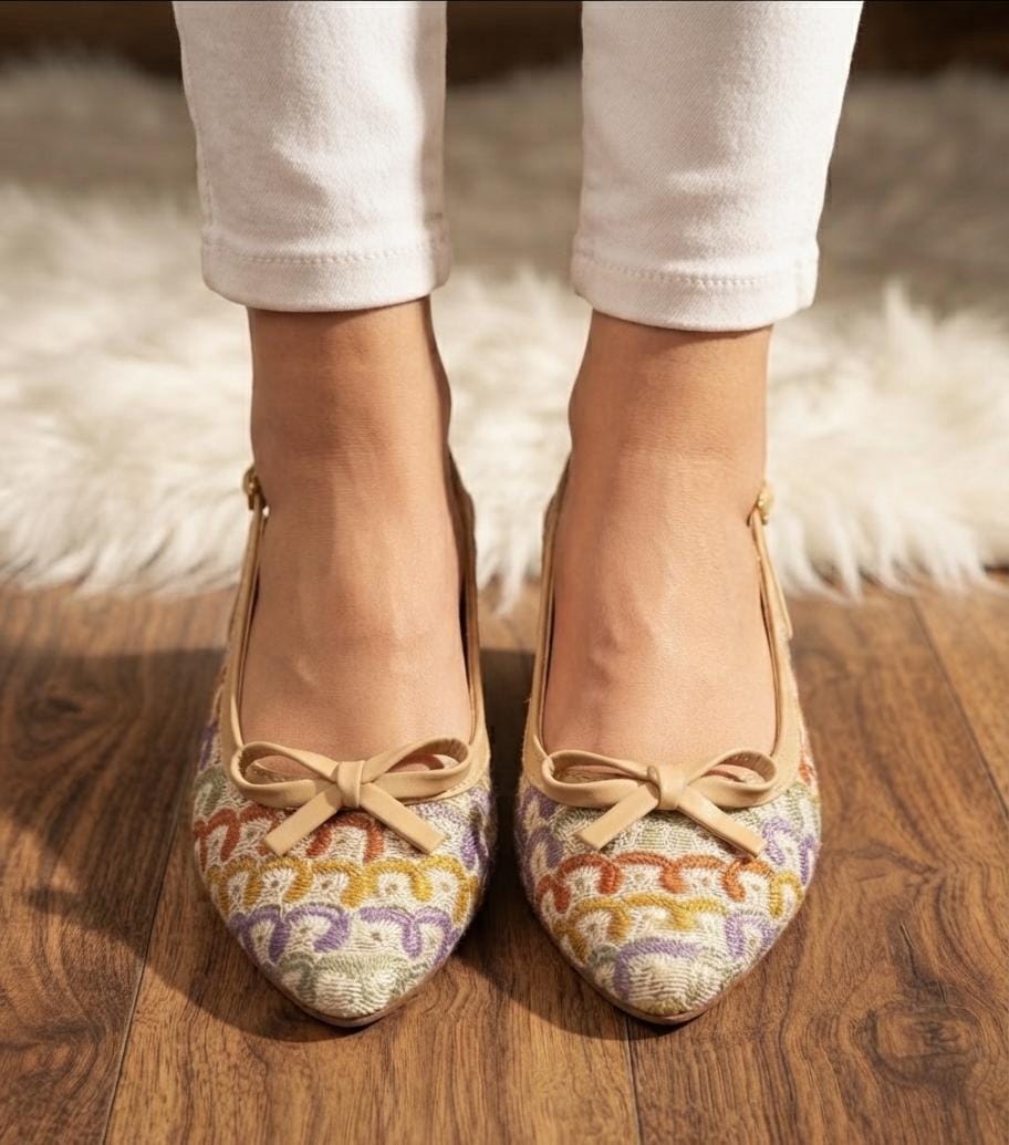 Elegant Bow Slingback Heels SH Collection