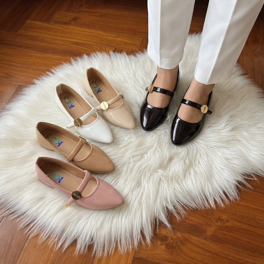 Pointed Toe Short Block heel Court Shoes SH Collection
