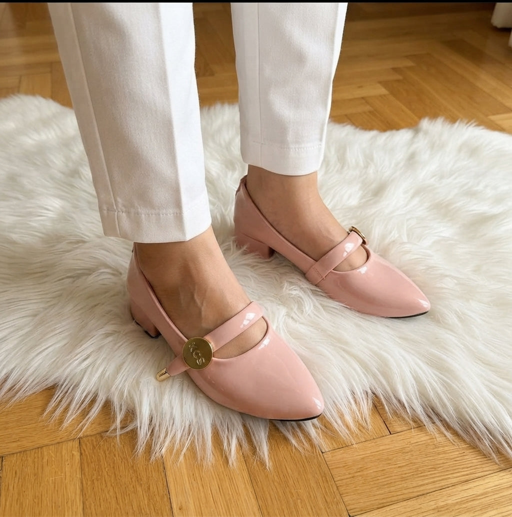 Pointed Toe Short Block heel Court Shoes SH Collection