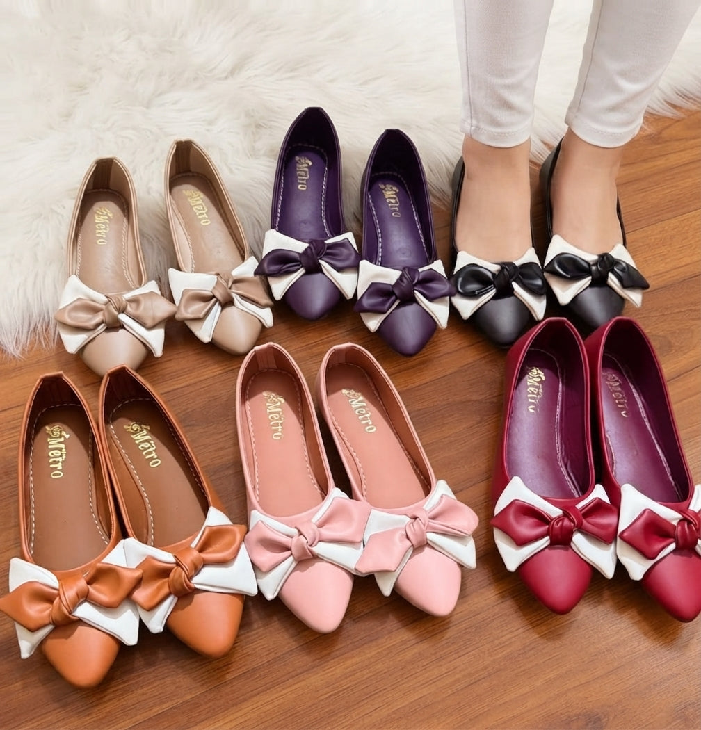 Two-Tone Bow Pumps SH Collection