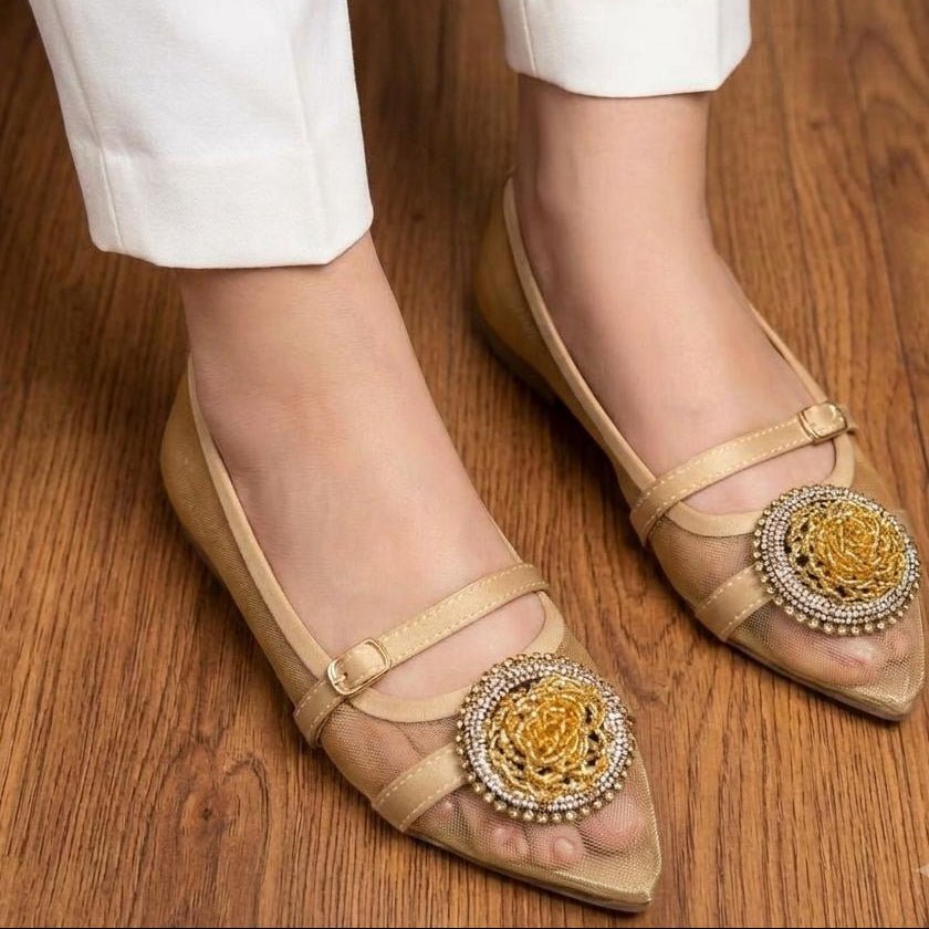 Beaded Rose Net Pumps - 4 colors - SH Collection