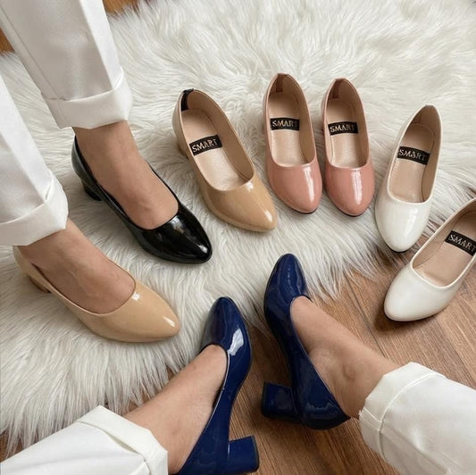Block Heel Court Shoes - in 5 colors - SH Collection