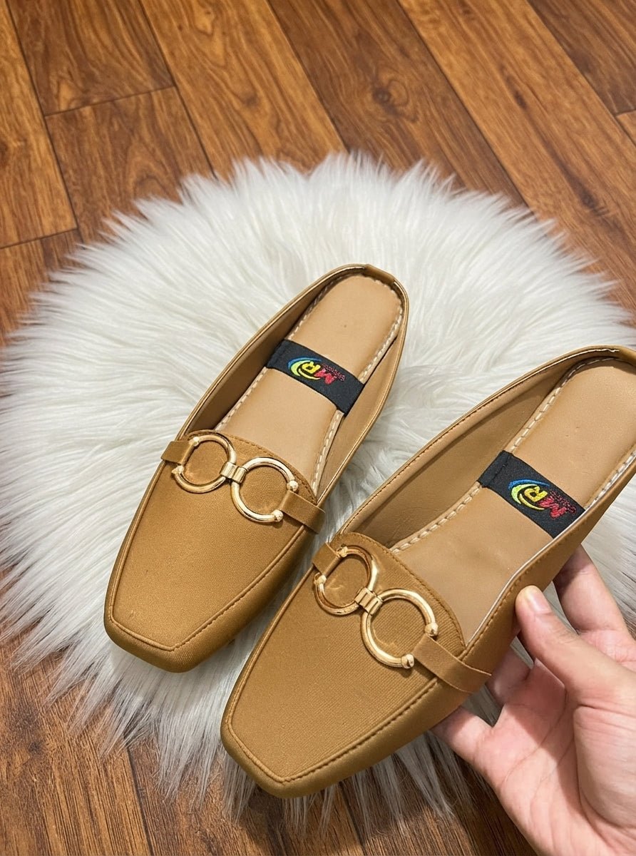 Crystal Buckle Back-Open Mules - SH Collection