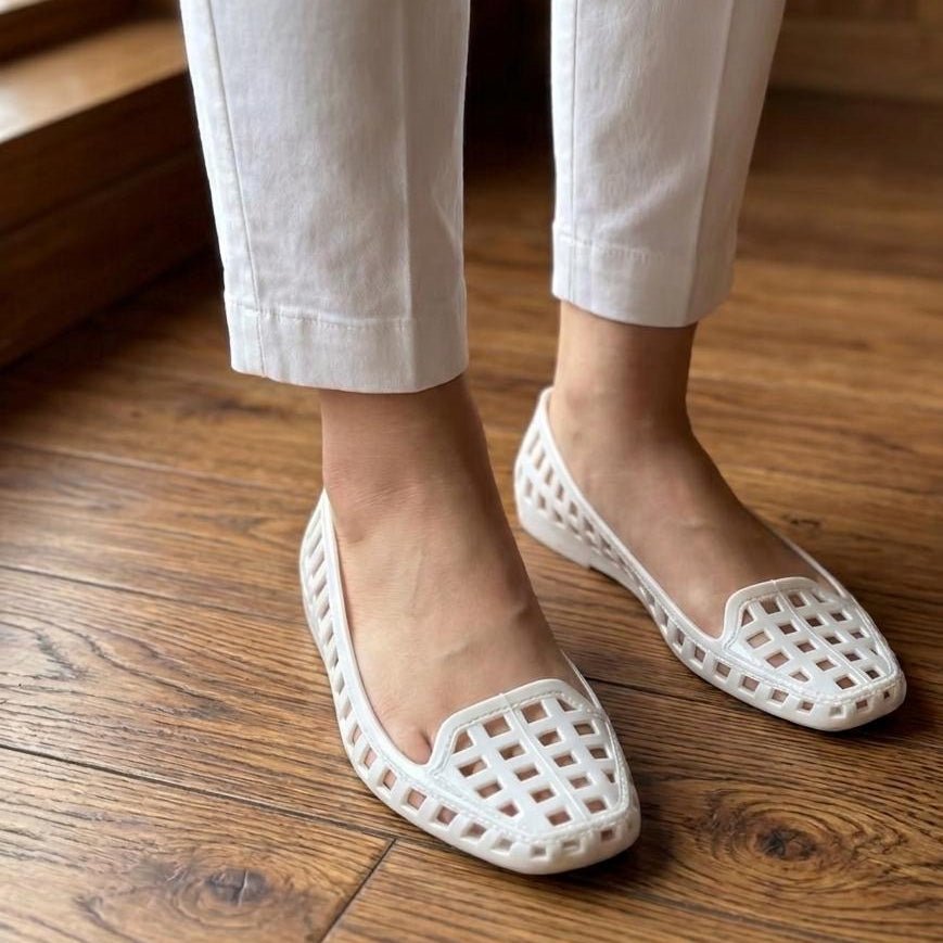Lattice Cutout Jelly Pumps - Multi Color - SH Collection