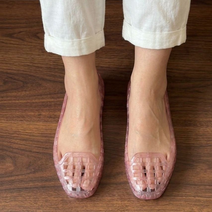 Lattice Cutout Jelly Pumps - Multi Color - SH Collection