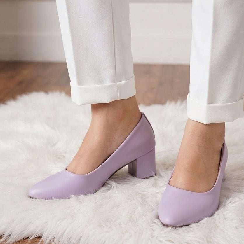 Matte Block Heel Court Shoes - 6 stunning colors - SH Collection