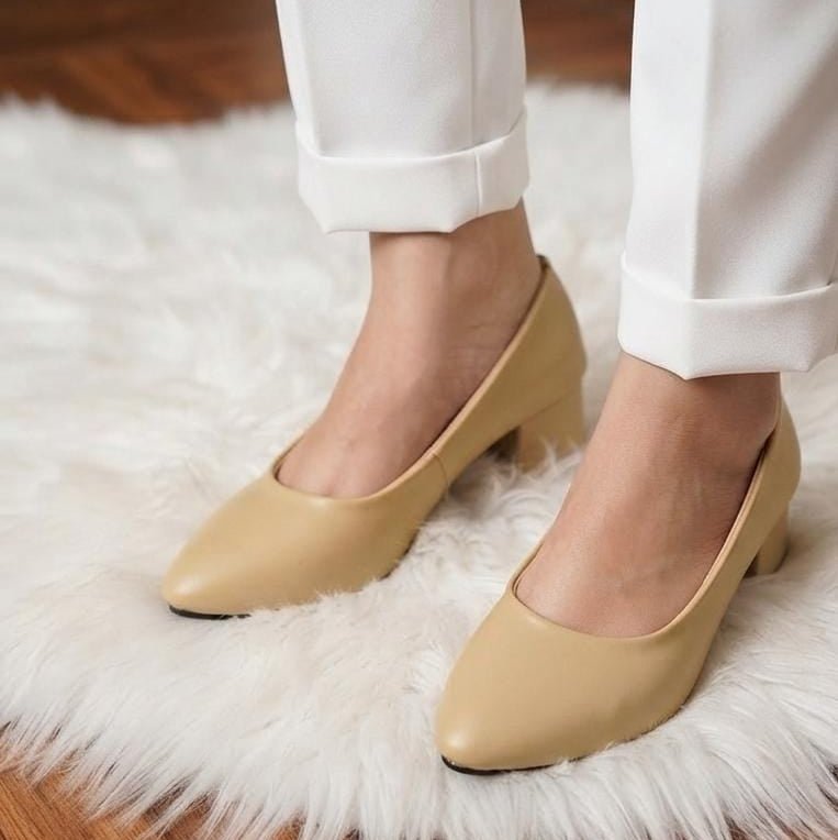 Matte Block Heel Court Shoes - 6 stunning colors - SH Collection