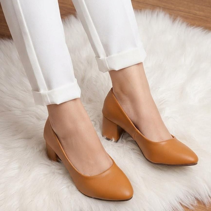 Matte Block Heel Court Shoes - 6 stunning colors - SH Collection
