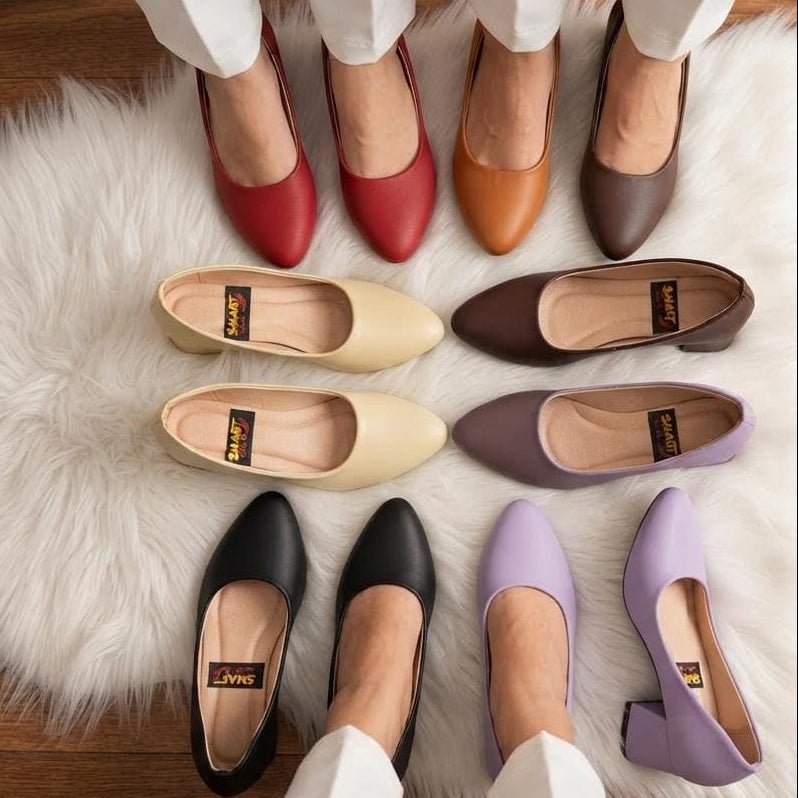 Matte Block Heel Court Shoes - 6 stunning colors - SH Collection