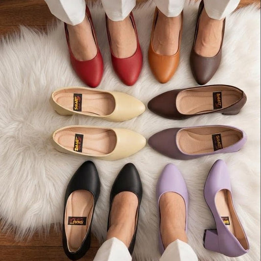 Matte Block Heel Court Shoes - 6 stunning colors - SH Collection