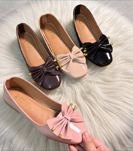 Patent Bow Ballet Pumps - 4 colors - SH Collection