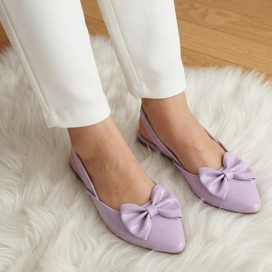 Patent Bow Slingback Flats - 2 colors - SH Collection