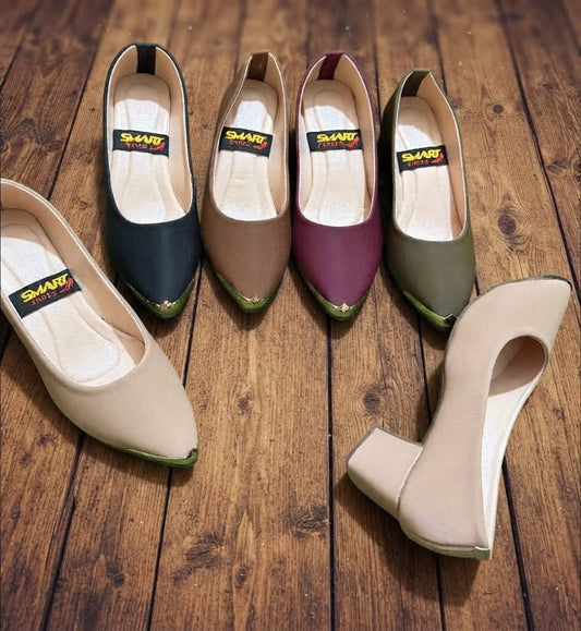 Pointed-Toe Block Heel Pumps - SH Collection