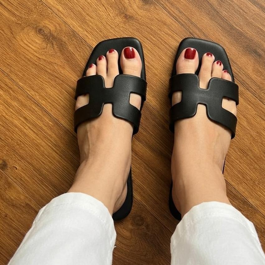 Resort H-Strap Flat Sandals - 3 colors - SH Collection