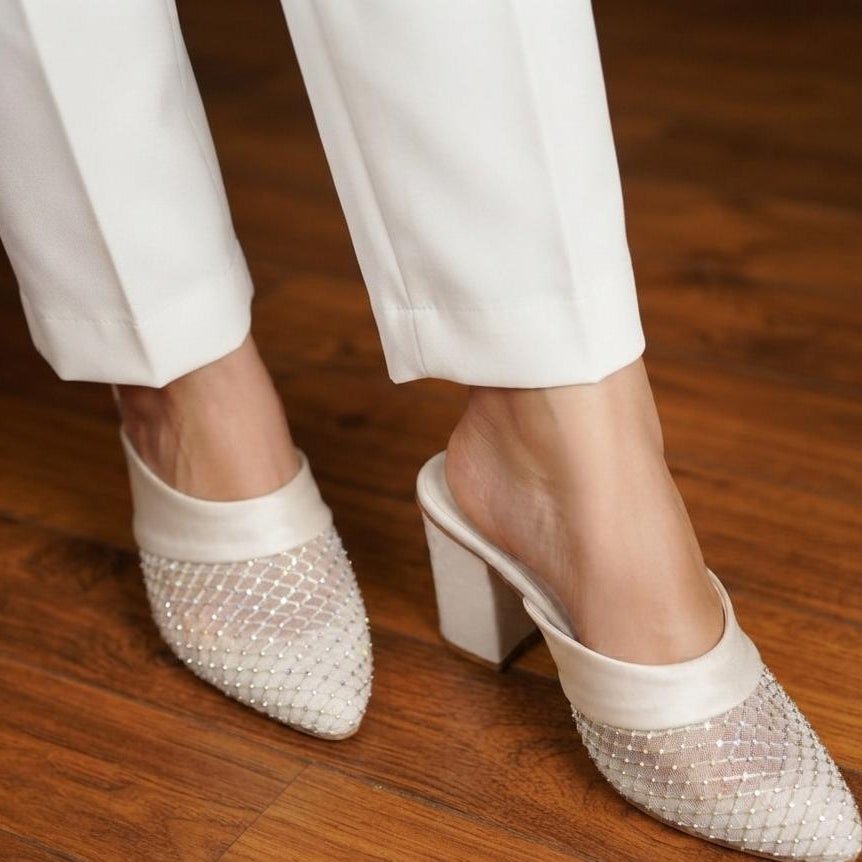 Rhinestone Net Court Shoes - 2 colors - SH Collection