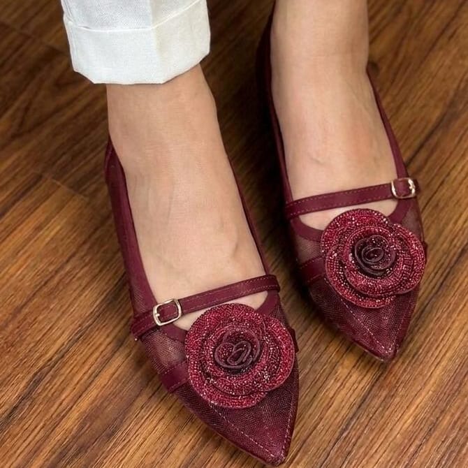 Rose Net Pumps (Rhinestone) - 3 beautiful colors - SH Collection
