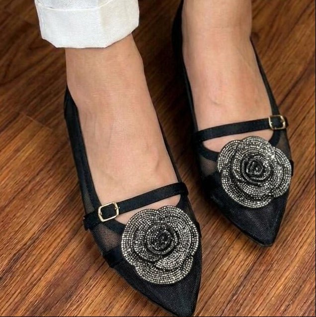 Rose Net Pumps (Rhinestone) - 3 beautiful colors - SH Collection