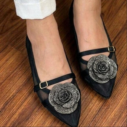 Rose Net Pumps (Rhinestone) - 3 beautiful colors - SH Collection