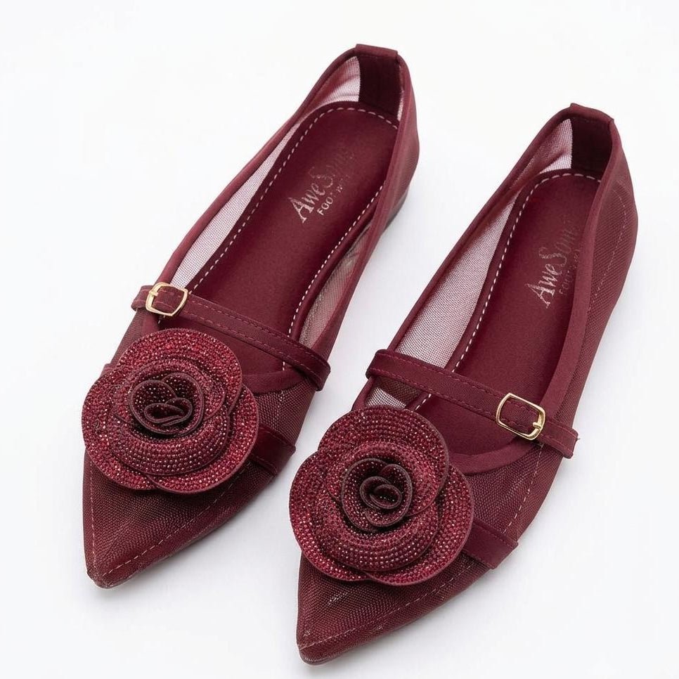 Rose Net Pumps (Rhinestone) - 3 beautiful colors - SH Collection